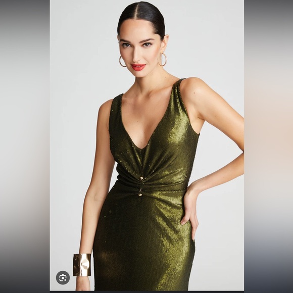 Halston Cassandra Sequined Evening Gown - Picture 3 of 6